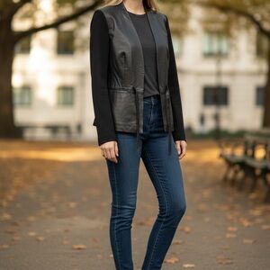 INWEAR Black Leather Jacket size  EU 40